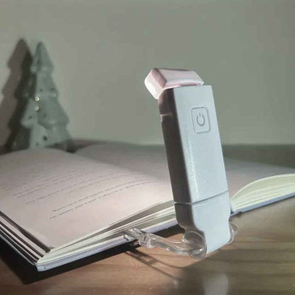 Luz De Lectura De Libro Lampara Recargable Usb Blanca